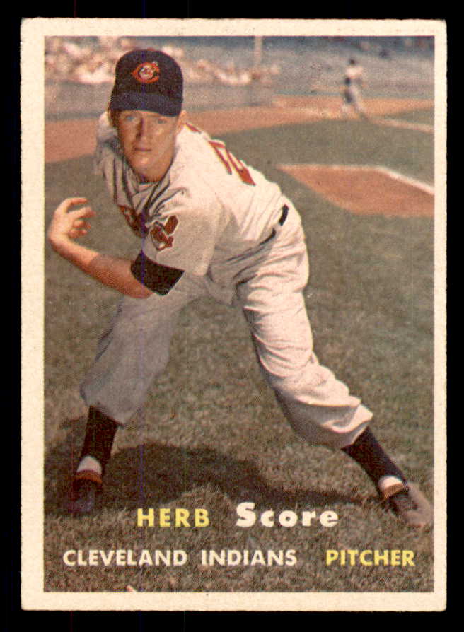 1957 Topps Baseball #050 Herb Score Indians VG-EX 533353
