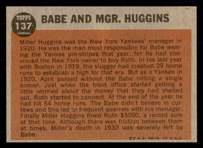 1962 Topps Baseball #127 Babe Ruth Yankees EX-MT 533364