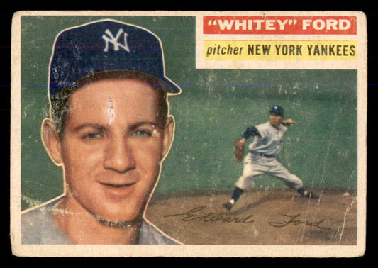1956 Topps Baseball #240 Whitey Ford Yankees Fair 533379