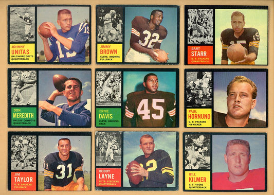 1962 Topps Football Near Set (-3) EX/EX+ Brown Unitas Meredith 533384