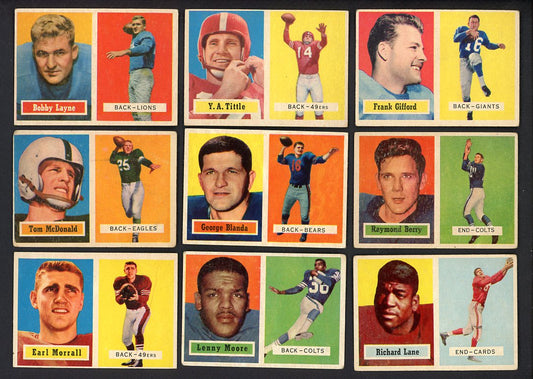 1957 Topps Football Near Set Lot (-3) VG-EX McDonald Berry Gifford 533386