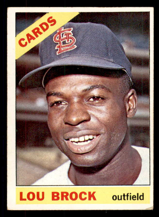 1966 Topps Baseball #125 Lou Brock Cardinals EX+/EX-MT 533420