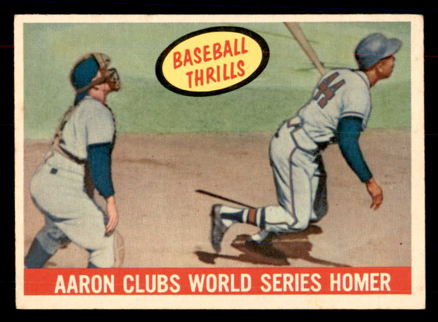 1959 Topps Baseball #467 Hank Aaron IA Braves EX-MT 533424