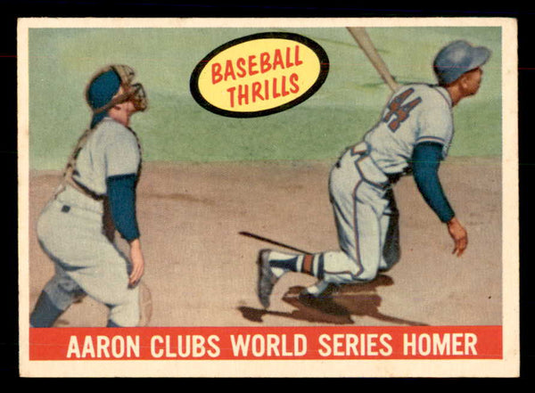 1959 Topps Baseball #467 Hank Aaron IA Braves EX-MT 533424