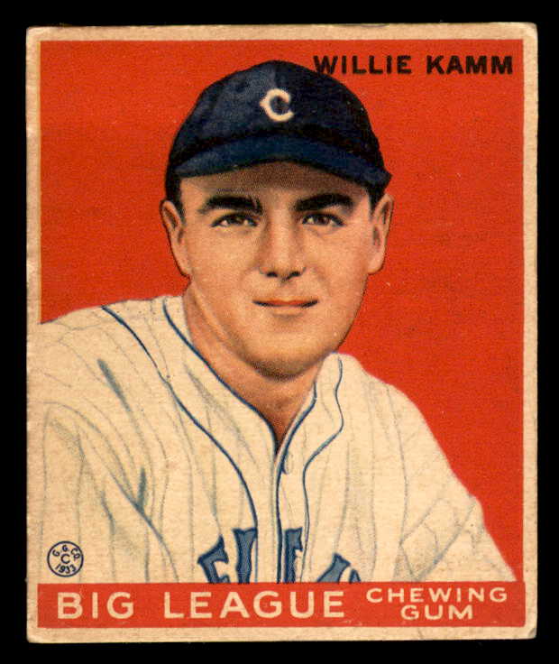 1933 Goudey #075 Willie Kamm Indians Good back damage 533459