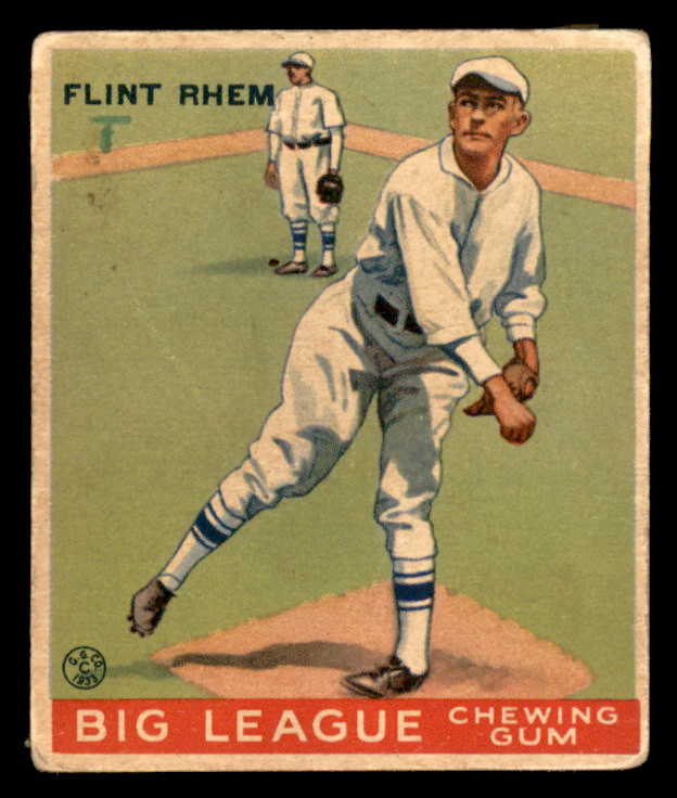 1933 Goudey #136 Flint Rhem Phillies Good back damage 533470