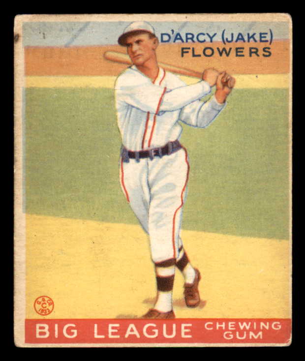 1933 Goudey #151 Jake Flowers Dodgers VG stain 533475