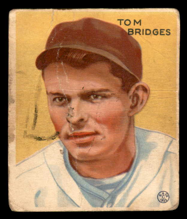 1933 Goudey #199 Tommy Bridges Tigers FR-GD 533504