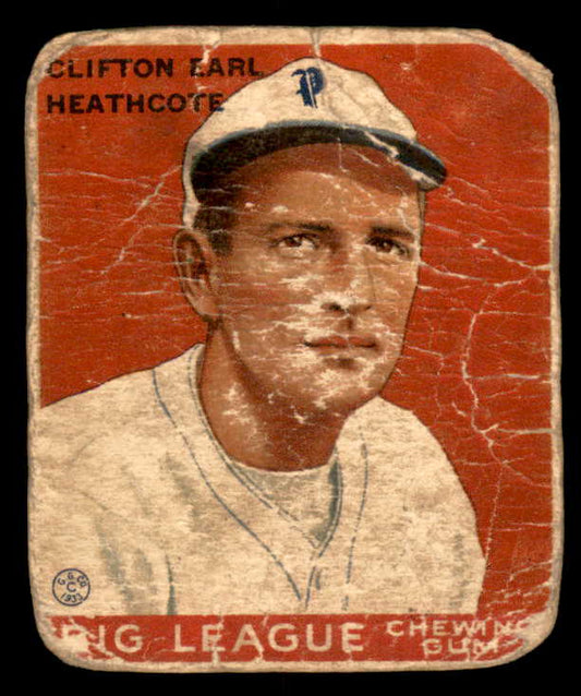 1933 Goudey #115 Cliff Heathcote Phillies PR-FR 533508