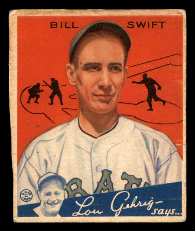 1934 Goudey #057 Bill Swift Pirates Good trimmed 533529