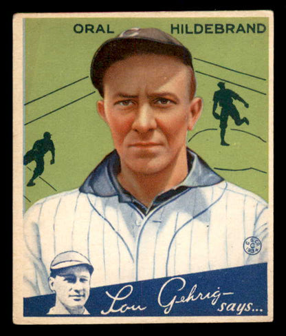 1934 Goudey #038 Oral Hildebrand Indians EX 533543