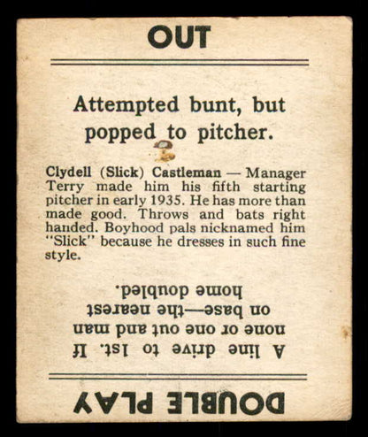 1936 Goudey Clyde Castleman Giants VG-EX 533563