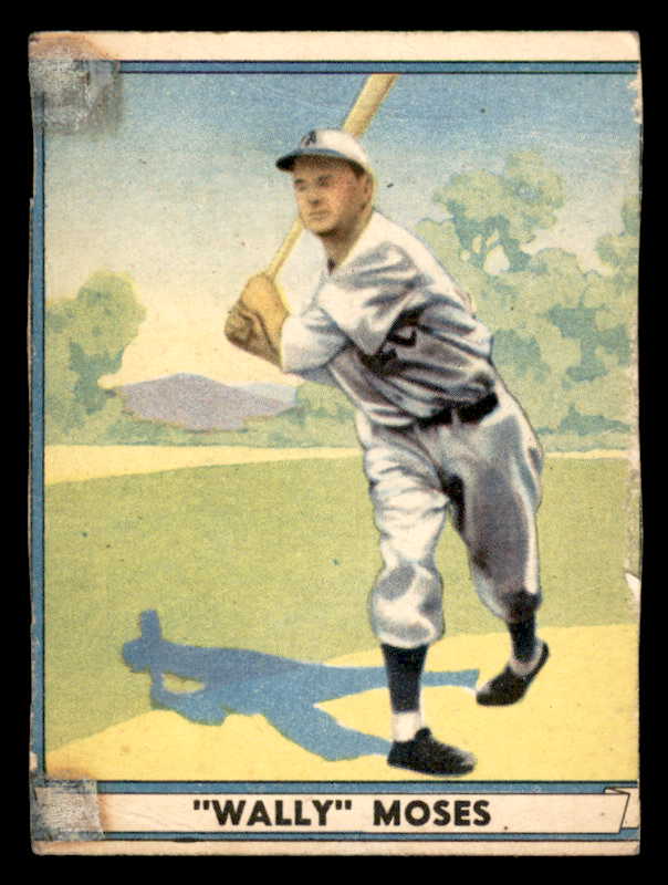 1941 Play Ball #042 Wally Moses A's Fair trimmed 533761