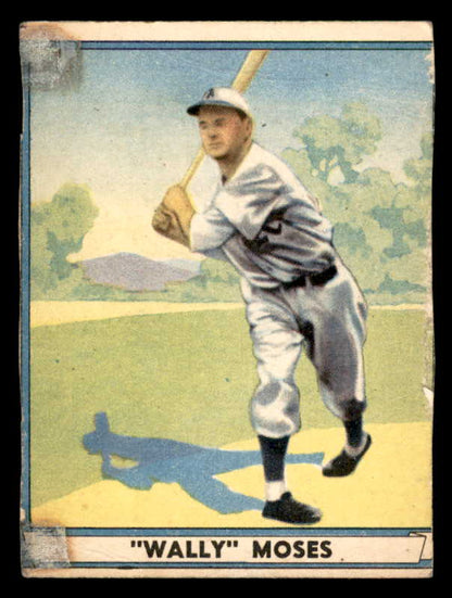 1941 Play Ball #042 Wally Moses A's Fair trimmed 533761