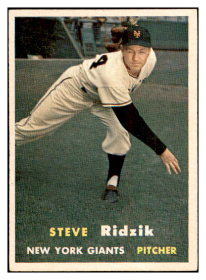1957 Topps Baseball #123 Steve Ridzik Giants EX-MT 533768