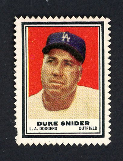 1962 Topps Baseball Stamps Duke Snider Dodgers EX-MT/NR-MT 533859