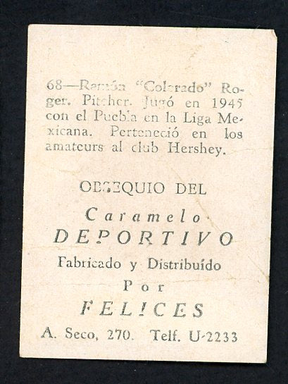 1945-46 Caramelo Deportivo #068 Ramon Roger Good 533885
