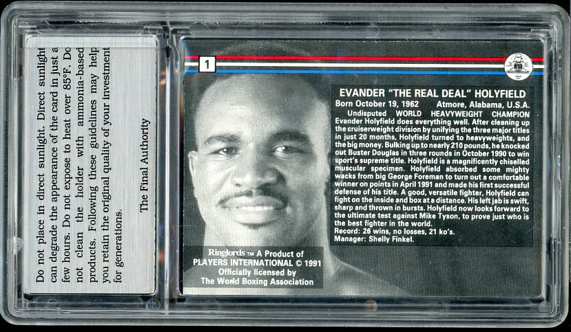 1991 Ringlords #001 Evander Holyfield Boxer TFA 8 NM/MT 533955
