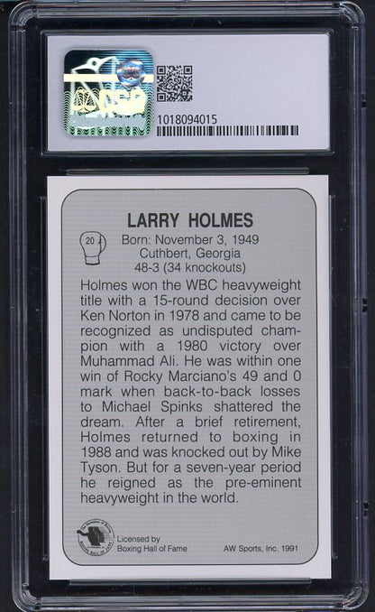 1991 All World #020 Larry Holmes Boxer CSG 9.5 GEM MINT 533964
