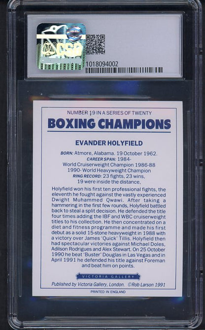 1991 Victoria #019 Evander Holyfield Boxer CSG 9.5 GEM MINT 534002