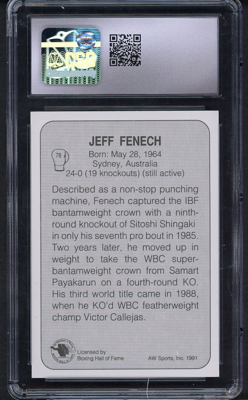 1991 All World #078 Jeff Fenech Boxer CSG 9.5 GEM MINT 534022