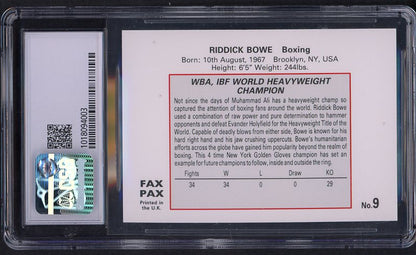 1993 Fax Pax #009 Riddick Bowe Boxer CSG 8.5 NM/MT+ 534044