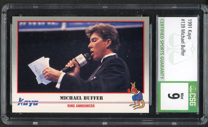 1991 Kayo #139 Michael Buffer Announcer CSG 9 MINT 534060