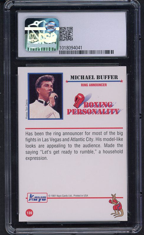 1991 Kayo #139 Michael Buffer Announcer CSG 9 MINT 534060