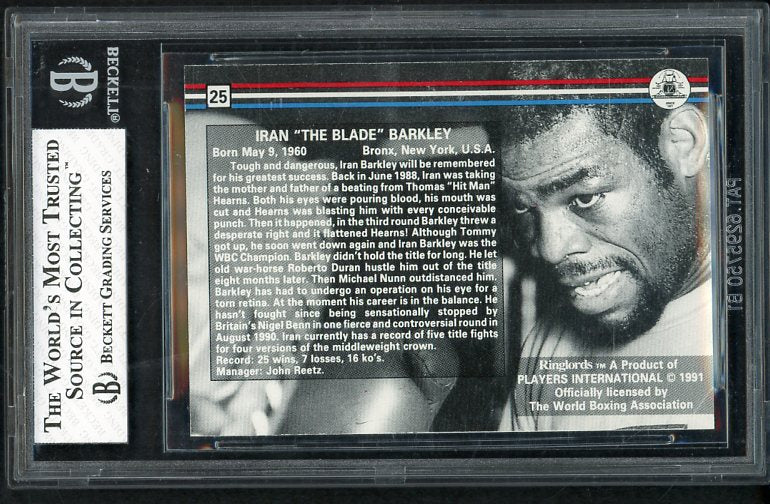 1991 Ringlords #025 Iran Barkley Boxer BVG 7 NM 534067