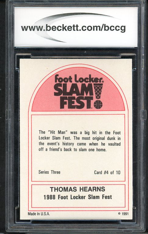 1991 Foot Locker Slam Fest #004 Thomas Hearns Boxer BCCG 9 534070