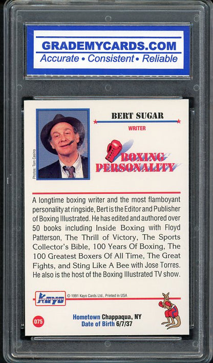 1991 Kayo #075 Bert Sugar Boxing Writer GMC 9 MINT 534094