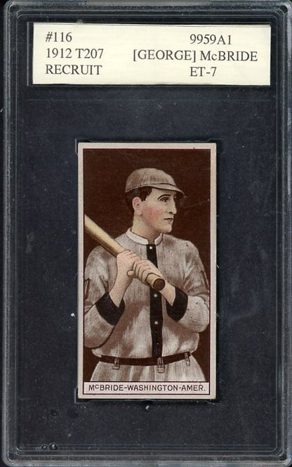 1912 T207 T 207 George McBride Senators ACI 7 NM 534128