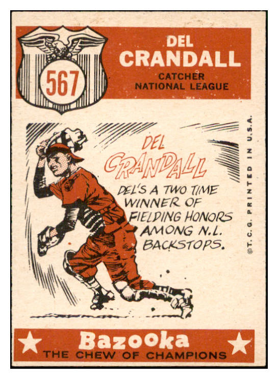 1959 Topps Baseball #567 Del Crandall A.S. Braves EX 534157
