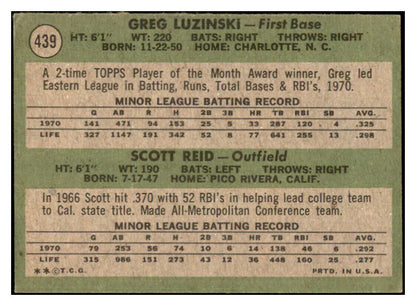 1971 Topps Baseball #439 Greg Luzinski Phillies VG-EX 534254