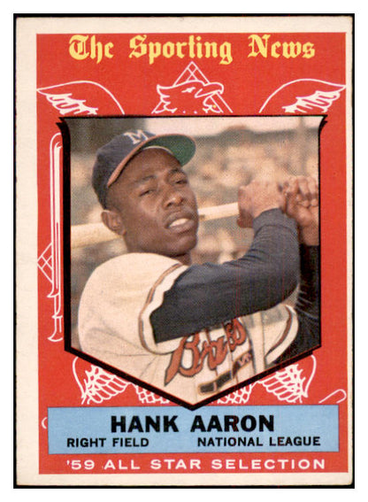 1959 Topps Baseball #561 Hank Aaron A.S. Braves EX-MT oc 534311