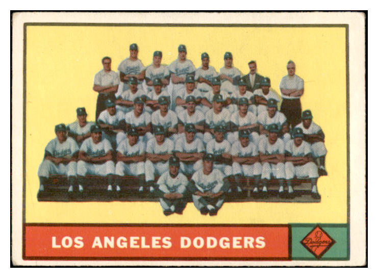 1961 Topps Baseball #086 Los Angeles Dodgers Team VG-EX 534314