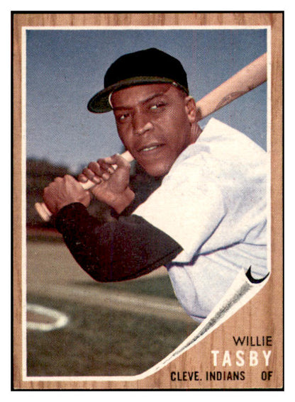 1962 Topps Baseball #462 Willie Tasby Indians EX-MT No Emblem 534320
