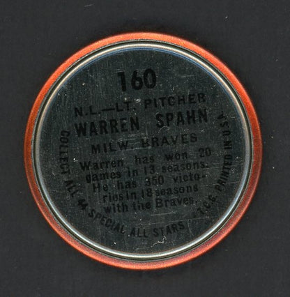 1964 Topps Baseball Coins #160 Warren Spahn A.S. Braves EX-MT 534383