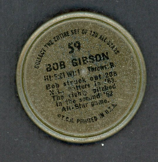 1964 Topps Baseball Coins #059 Bob Gibson Cardinals GD-VG 534387
