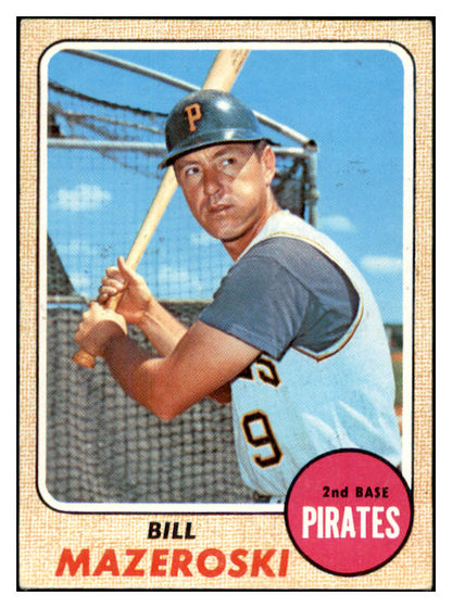 1968 Topps Baseball #390 Bill Mazeroski Pirates VG-EX 534422