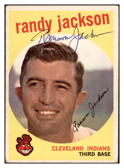 1959 Topps #394 Randy Jackson Indians Signed Autographed 534561