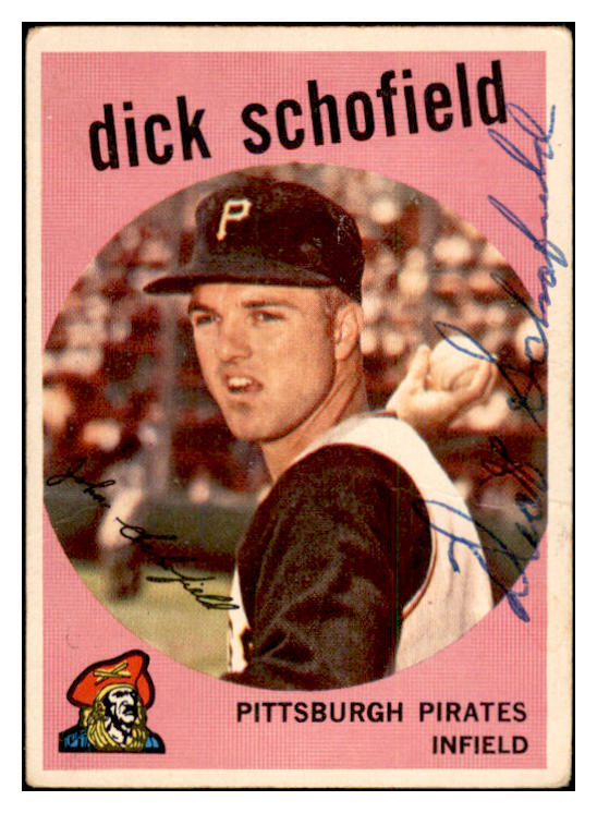 1959 Topps #068 Dick Schofield Pirates Signed Autographed 534598