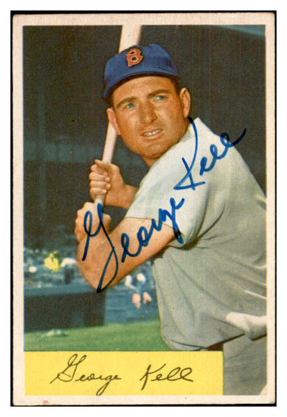1954 Bowman #050 George Kell Red Sox Signed Autographed 534641