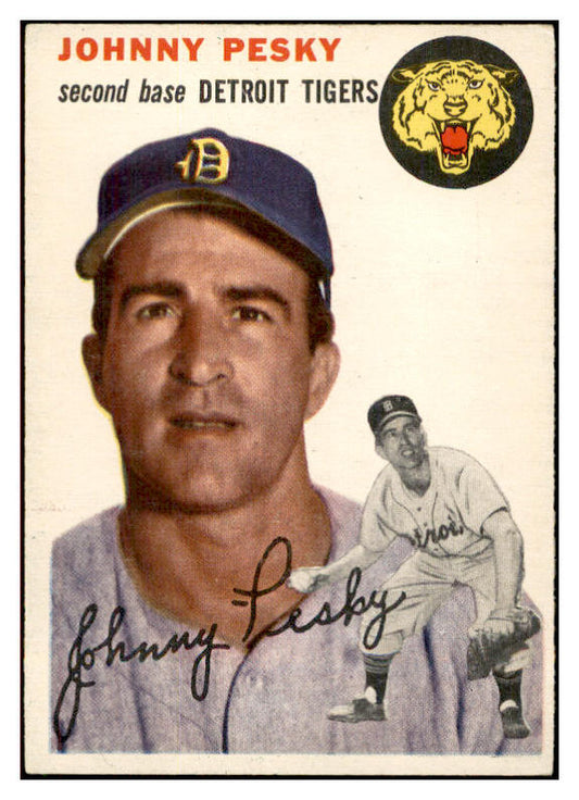 1954 Topps Baseball #063 Johnny Pesky Tigers EX-MT 534701