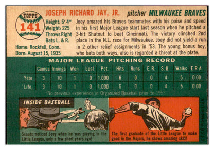 1954 Topps Baseball #141 Joe Jay Braves EX-MT 534763
