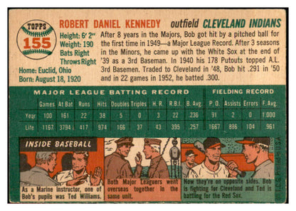 1954 Topps Baseball #155 Bob Kennedy Indians EX 534777