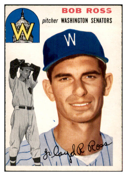 1954 Topps Baseball #189 Bob Ross Senators EX 534791