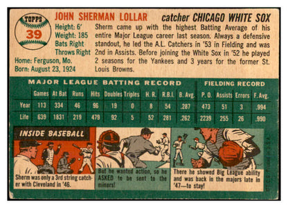 1954 Topps Baseball #039 Sherm Lollar White Sox EX-MT 534977