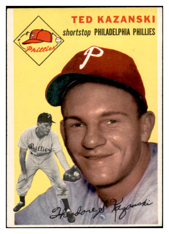 1954 Topps Baseball #078 Ted Kazanski Phillies EX-MT 534997