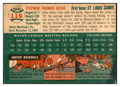 1954 Topps Baseball #116 Steve Bilko Cardinals EX-MT 535002